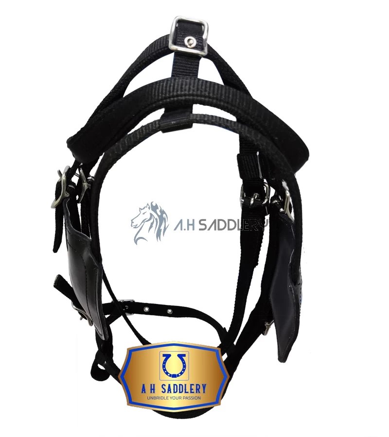 Premium Nylon Horse Driving Harness with Stainless Steel Fittings and Padding - Show and Training Equestrian Gear